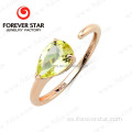 Anillo de pareja de trendy Natural Gemstone 14k anillo de oro